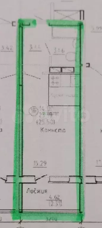 Квартира-студия, 25 м, 6/17 эт. - Фото 0