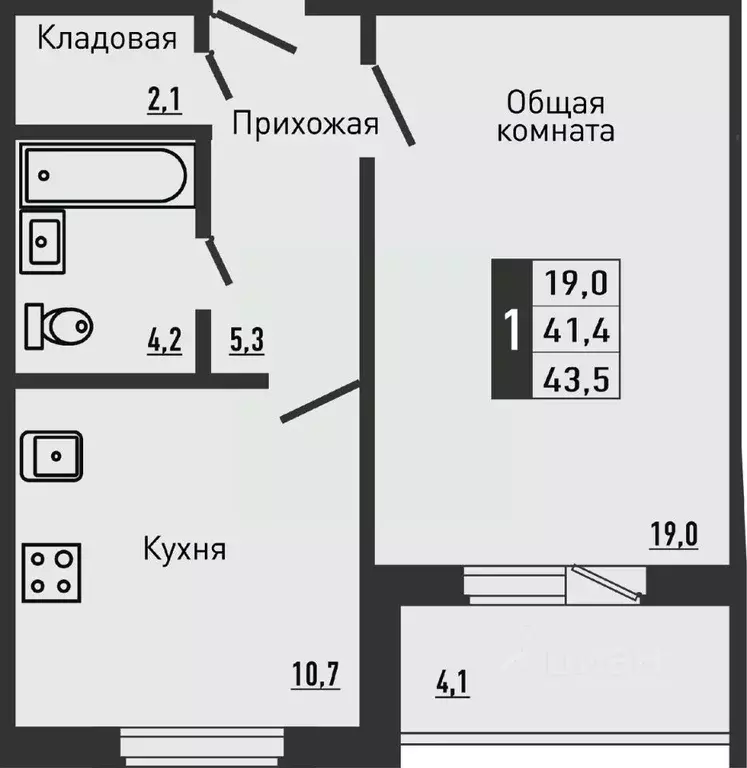 1-к кв. Орловская область, Орловский район, д. Жилина ул. Садовая, 2к2 ... - Фото 0