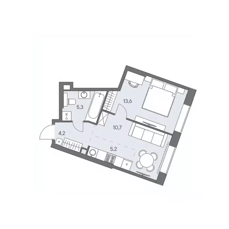 2-к кв. Москва ш. Боровское (дублер) (39.0 м) - Фото 0