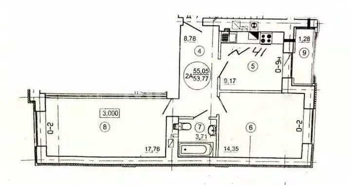2-к кв. Калининградская область, Калининград Нарвская ул., 83 (55.05 ... - Фото 2