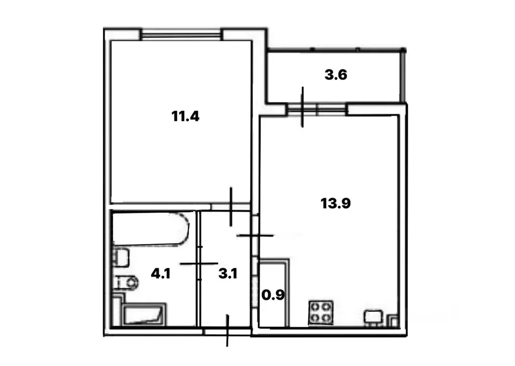 1-к кв. Санкт-Петербург ул. Пейзажная, 18к2 (33.4 м) - Фото 1