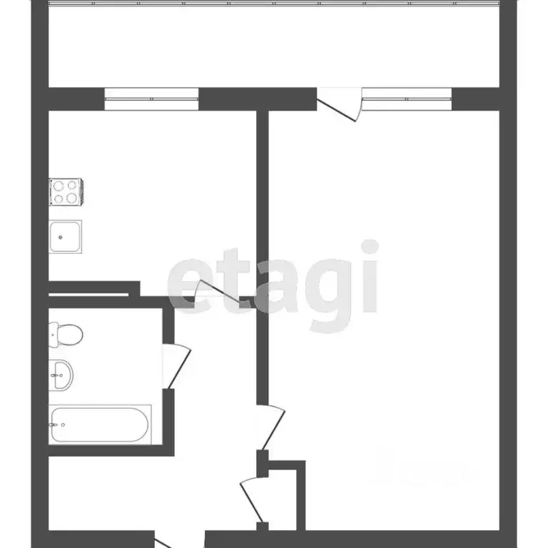 1-к кв. Томская область, Томск тракт Иркутский, 17 (36.0 м) - Фото 2