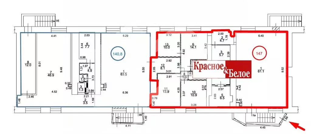 Помещение свободного назначения в Москва Шмитовский проезд, 1 (147 м) - Фото 2