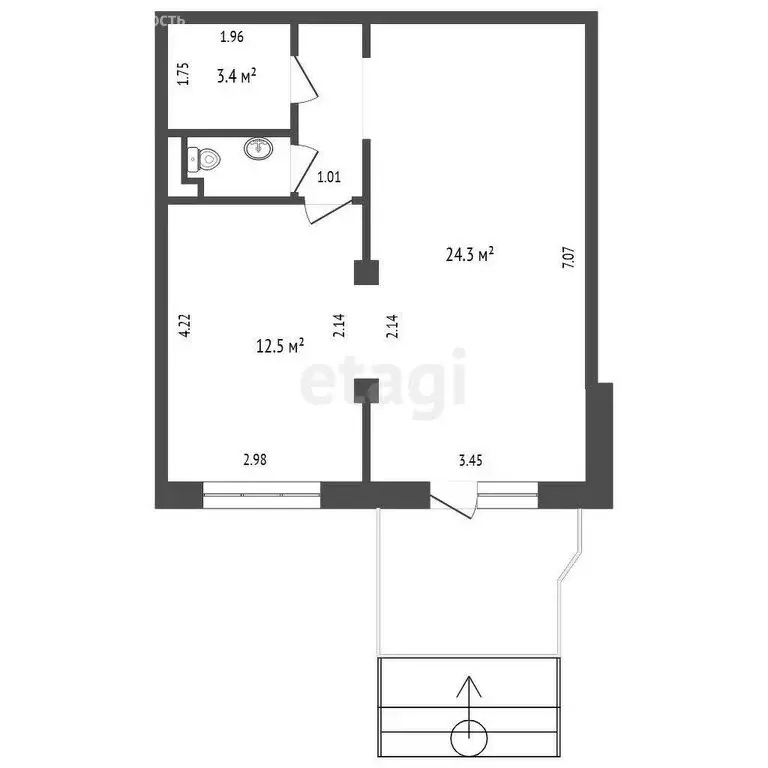 Помещение свободного назначения (44 м) - Фото 2