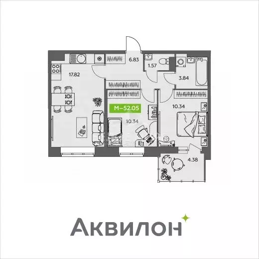 3-комнатная квартира: Архангельская область, Северодвинск (52.05 м) - Фото 0