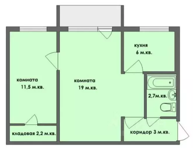 2-к кв. Пермский край, Нытва ул. Чапаева, 5 (44.9 м) - Фото 2