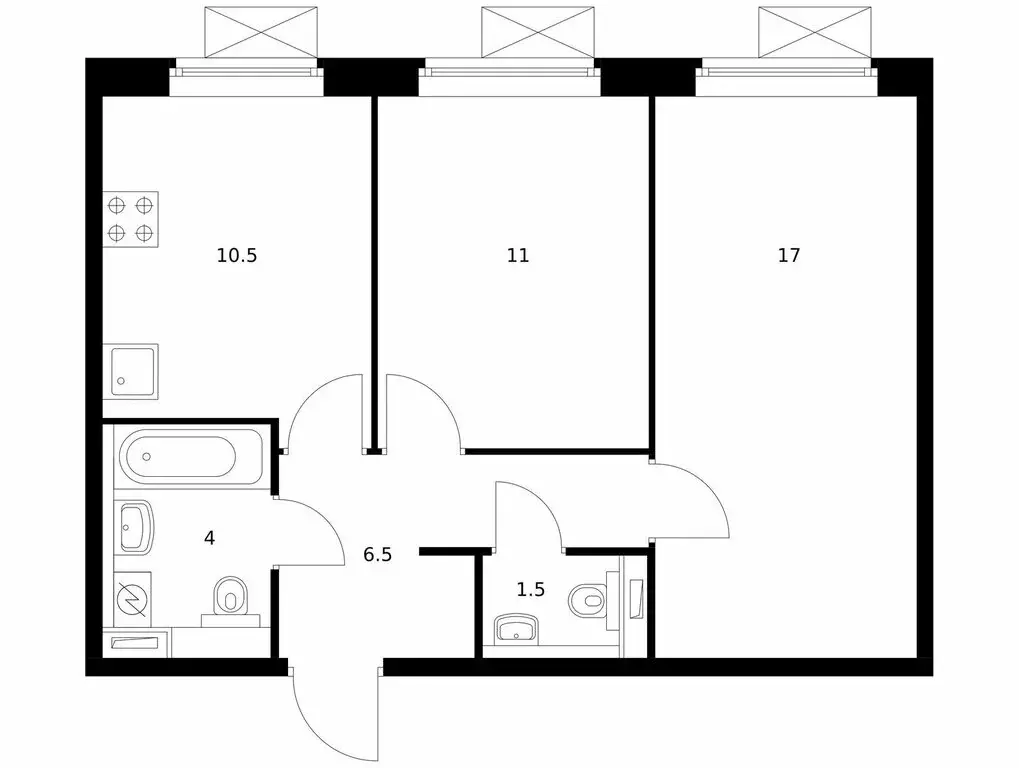 2-комнатная квартира: посёлок городского типа Боброво, ЖК Восточное ... - Фото 1