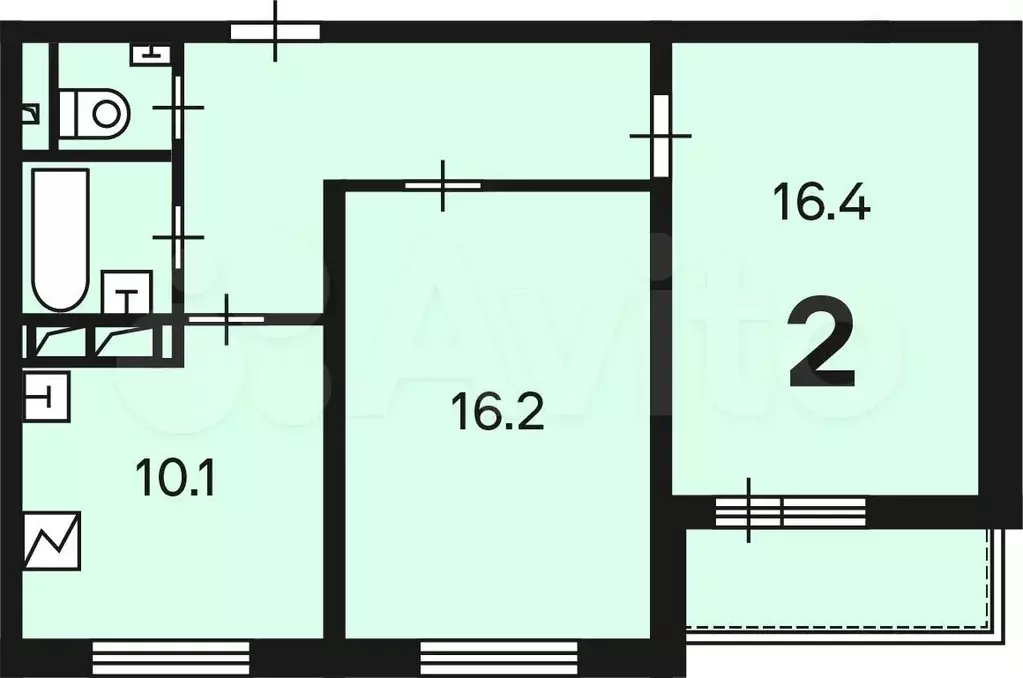 Аукцион: 2-к. квартира, 56,9 м, 23/24 эт. - Фото 0