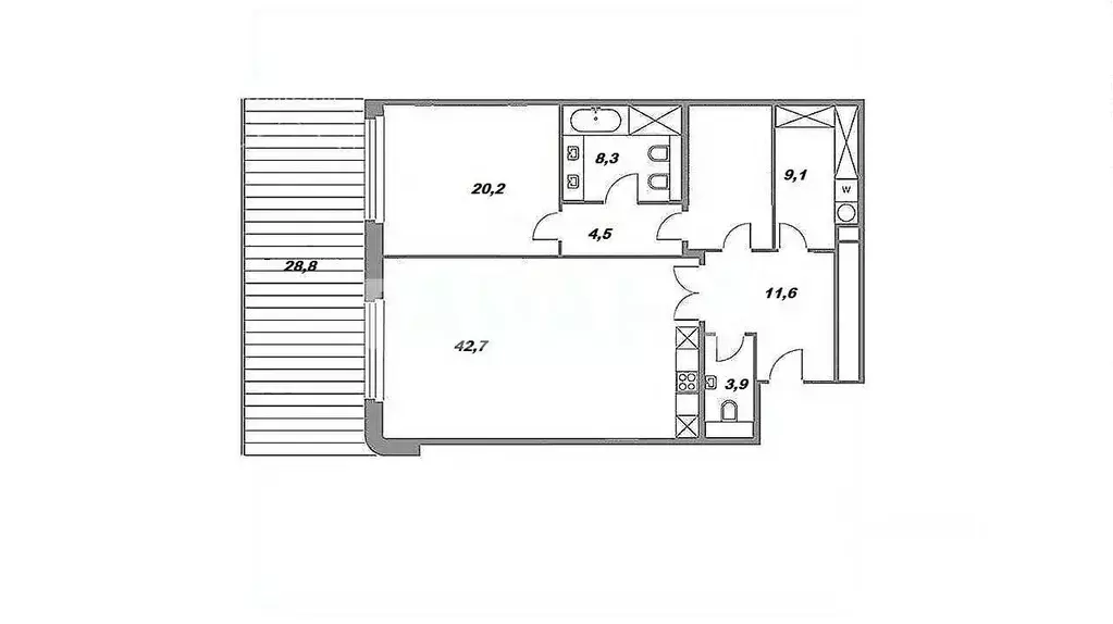 2-к кв. Москва 1-я Тверская-Ямская ул., 2 (150.0 м) - Фото 1