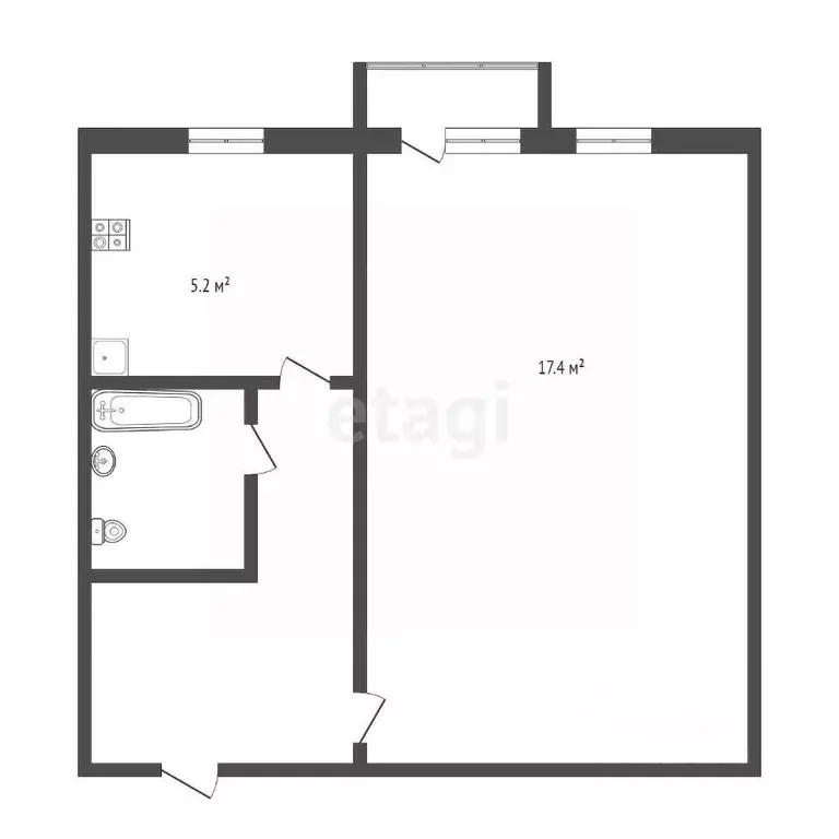 1-к кв. Мордовия, Саранск Пионерская ул., 6 (28.2 м) - Фото 1