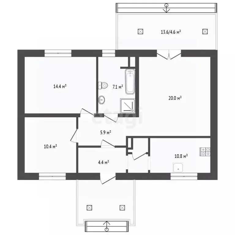 Дом в Тюменская область, Тюменский муниципальный округ, с. Мальково ... - Фото 2