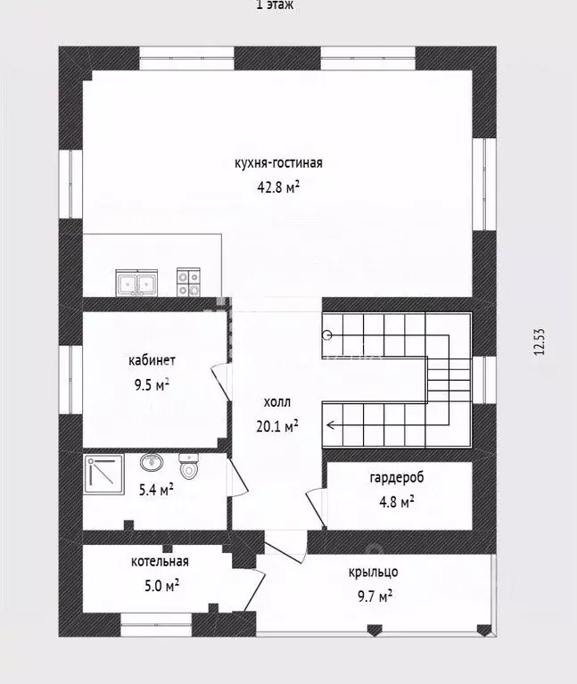 Коттедж в Ханты-Мансийский АО, Ханты-Мансийск ул. Ленина, 17 (193 м) - Фото 1