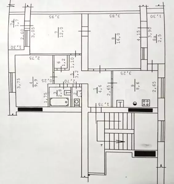 3-к. квартира, 59,7 м, 3/5 эт. - Фото 0