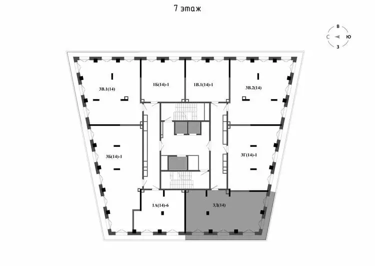3-комнатная квартира: Казань, ЖК Яналиф (77.03 м) - Фото 1
