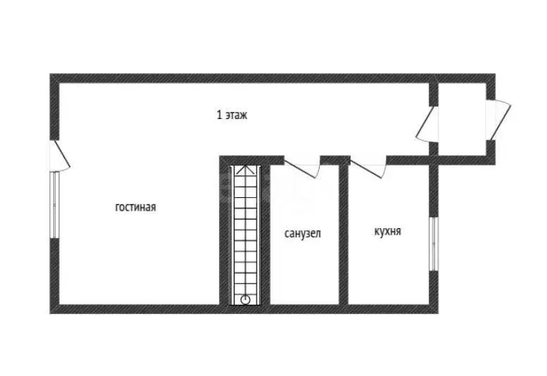3-комнатная квартира: посёлок Расцвет, Фабричная улица, 7 (50.5 м) - Фото 1