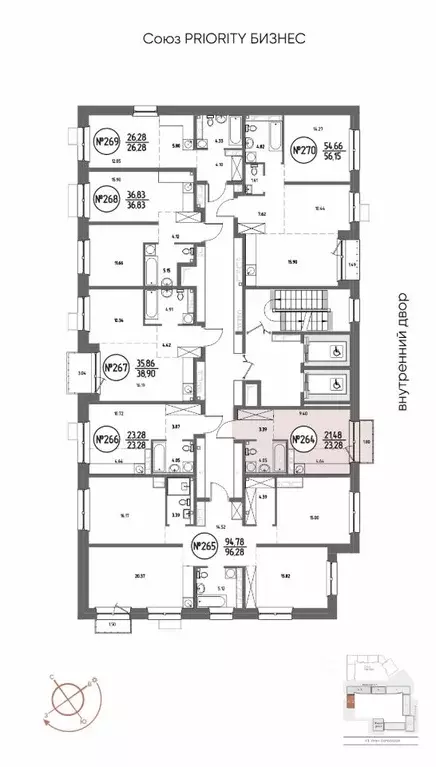 1-к кв. Иркутская область, Иркутск Макс жилой комплекс (23.28 м) - Фото 2