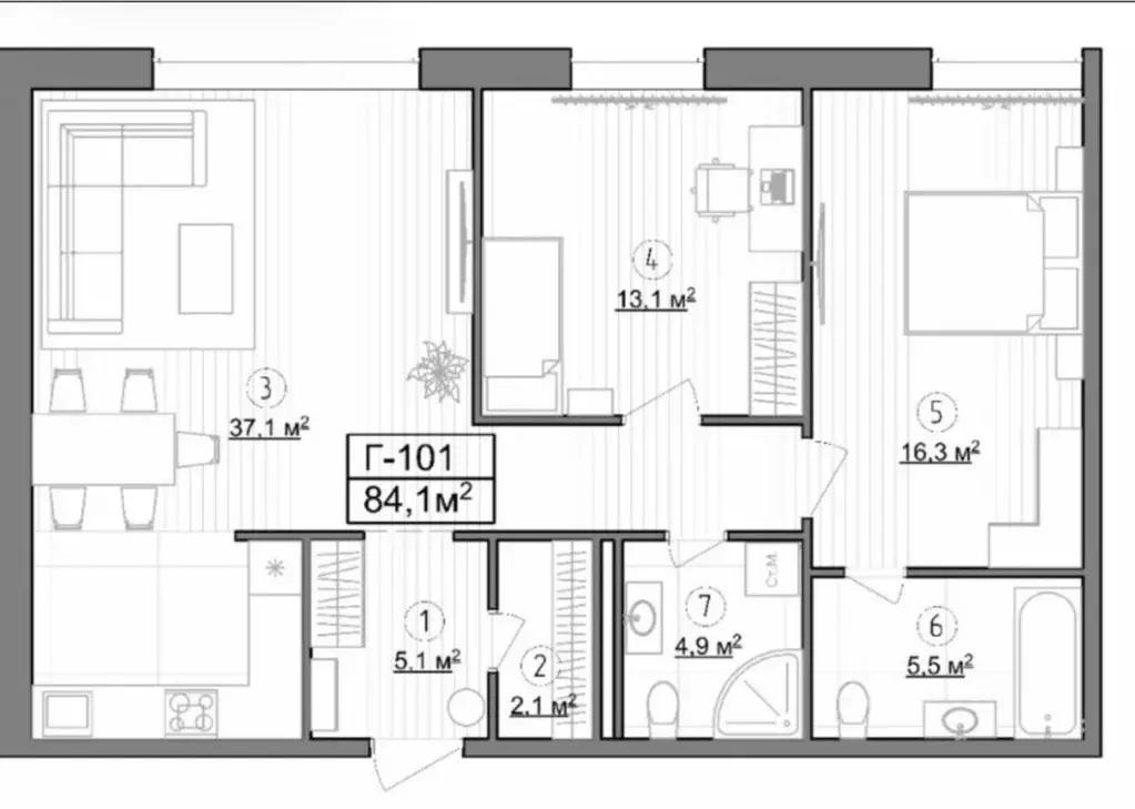 2-к кв. Москва Новоясеневский просп., 3В (84.1 м) - Фото 1