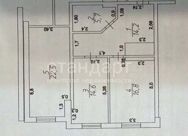 2-к кв. Ставропольский край, Ессентуки Новопятигорская ул. (73.8 м) - Фото 2