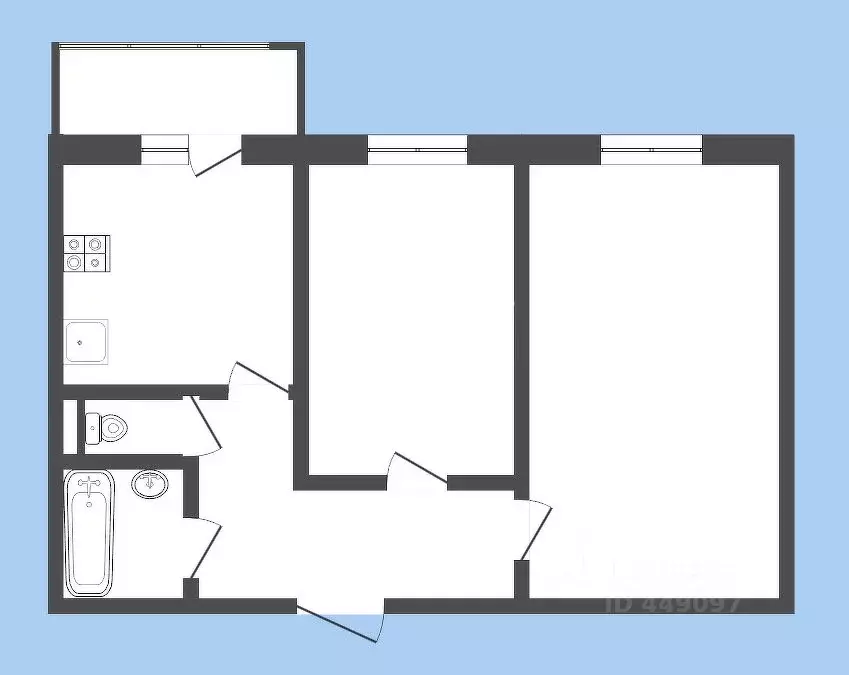 2-к кв. Смоленская область, Смоленск ш. Киевское, 56 (64.0 м) - Фото 2