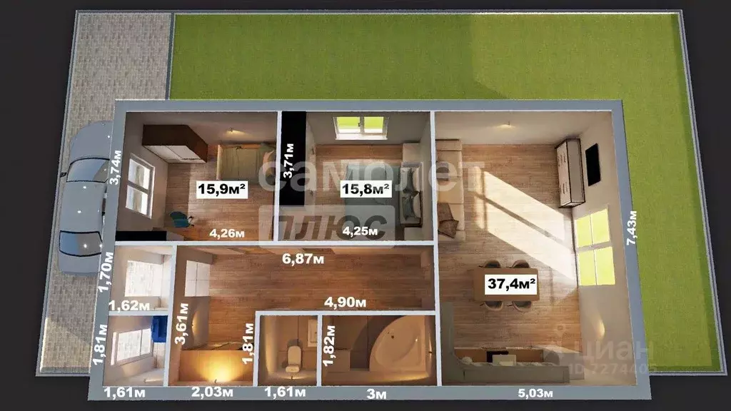 Таунхаус в Самарская область, Ставропольский район, с. Подстепки ул. ... - Фото 2