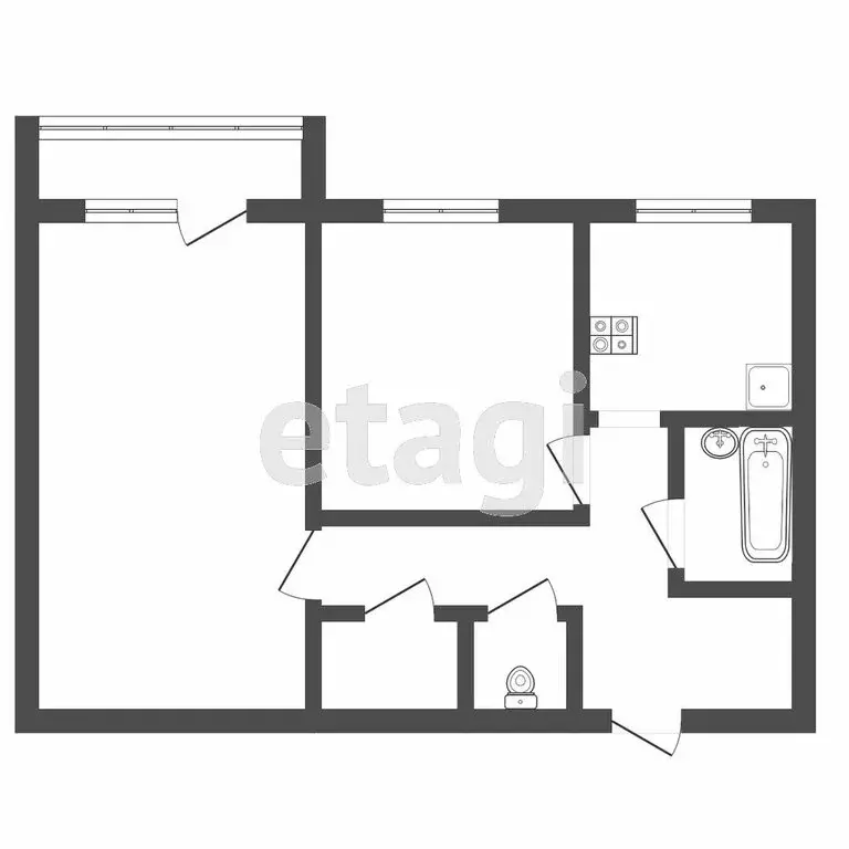 2-комнатная квартира: Тула, улица Строителей, 3 (51 м) - Фото 1