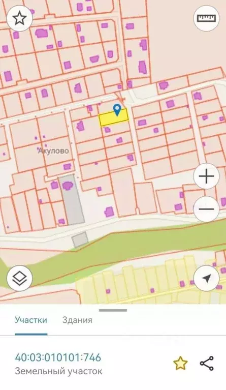 Участок в Калужская область, Совхоз Боровский с/пос, д. Акулово ул. ... - Фото 2