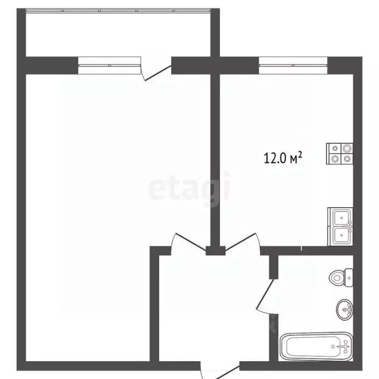 1-к кв. Тюменская область, Тюмень ул. Фармана Салманова, 4 (36.0 м) - Фото 2