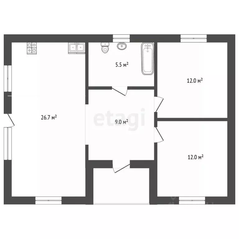 Дом в Калининградская область, Гурьевский муниципальный округ, пос. ... - Фото 2