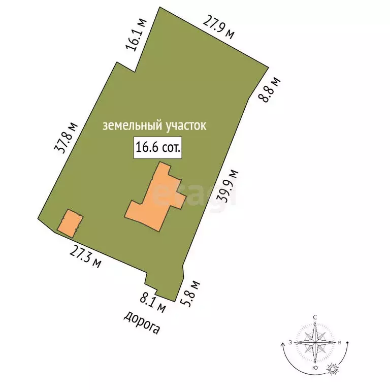 Участок в посёлок Петро-Славянка, улица Лермонтова (16.63 м) - Фото 1