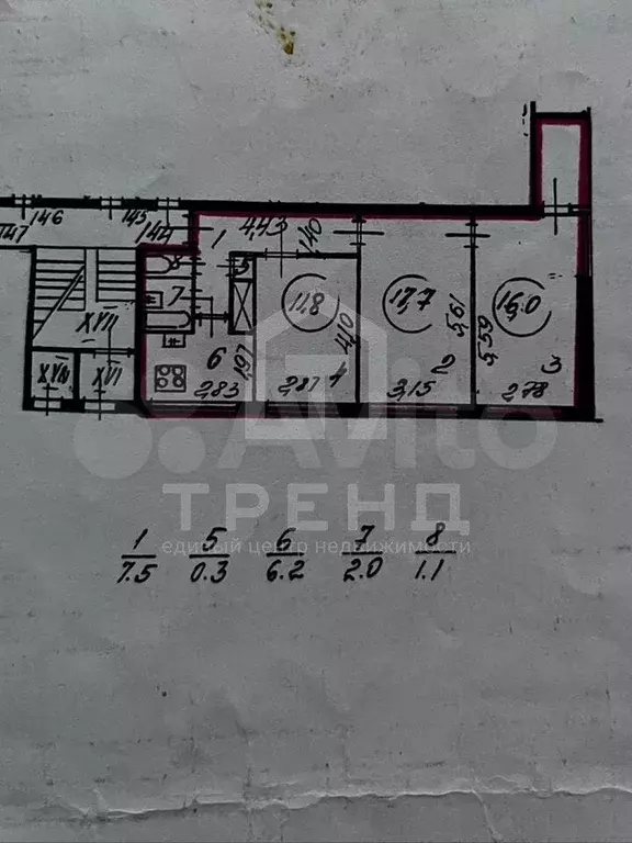 3-к. квартира, 63,9 м, 1/9 эт. - Фото 0