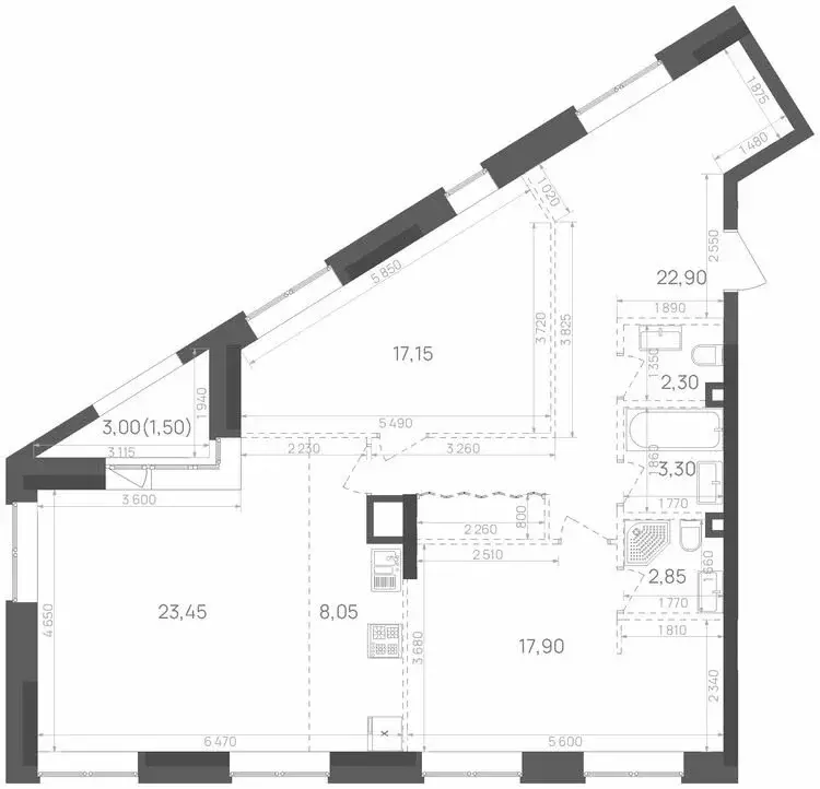 2-комнатная квартира: Казань, Краснококшайская улица, 60 (99.4 м) - Фото 0