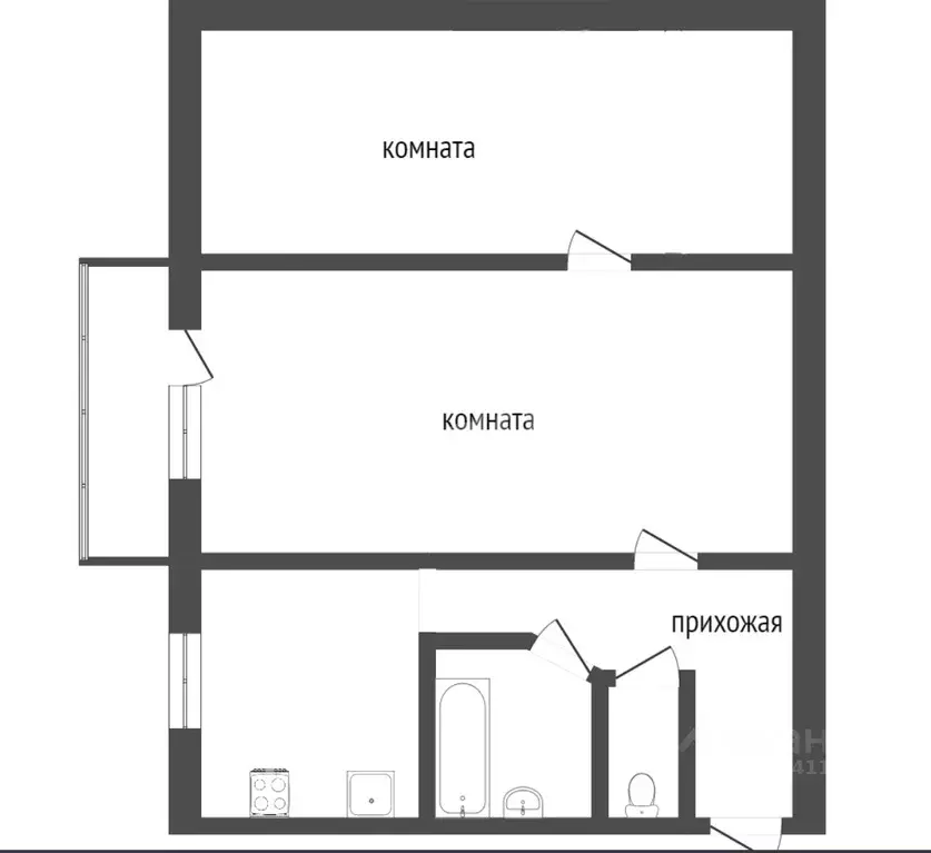2-к кв. Севастополь ул. Маршала Геловани, 22 (43.5 м) - Фото 2