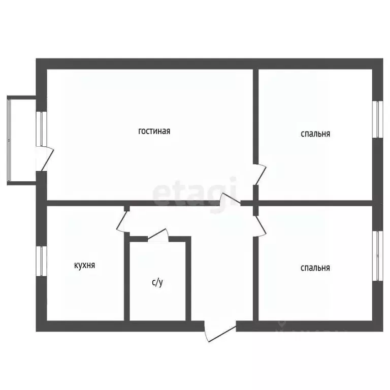 3-к кв. Челябинская область, Троицк Сибирская ул., 26 (62.3 м) - Фото 2