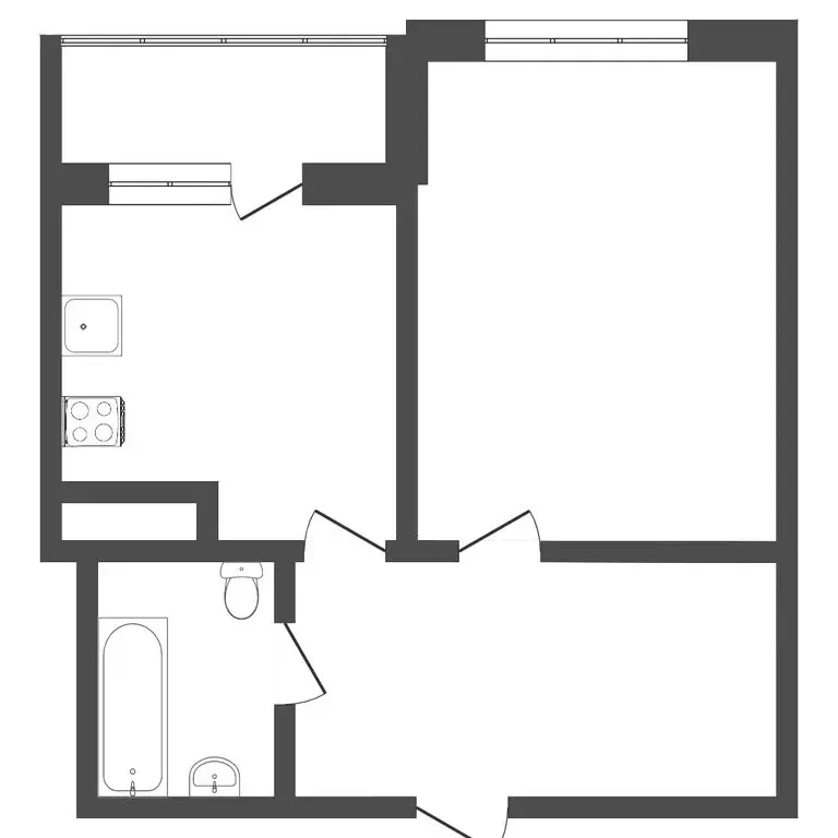1-комнатная квартира: Тюмень, улица Газовиков, 49 (33 м) - Фото 0
