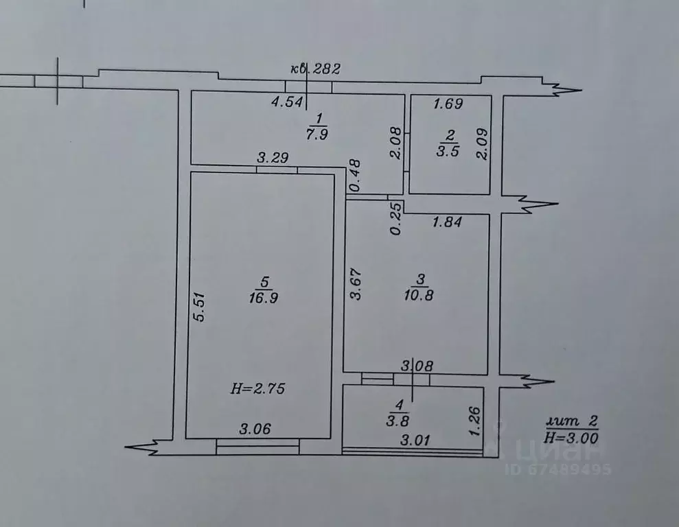 1-к кв. Краснодарский край, Анапа Владимирская ул., 55Вк2 (39.1 м) - Фото 2
