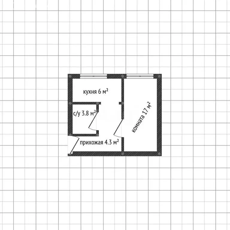 1-комнатная квартира: Майкоп, Краснооктябрьская улица, 31 (30.4 м) - Фото 1