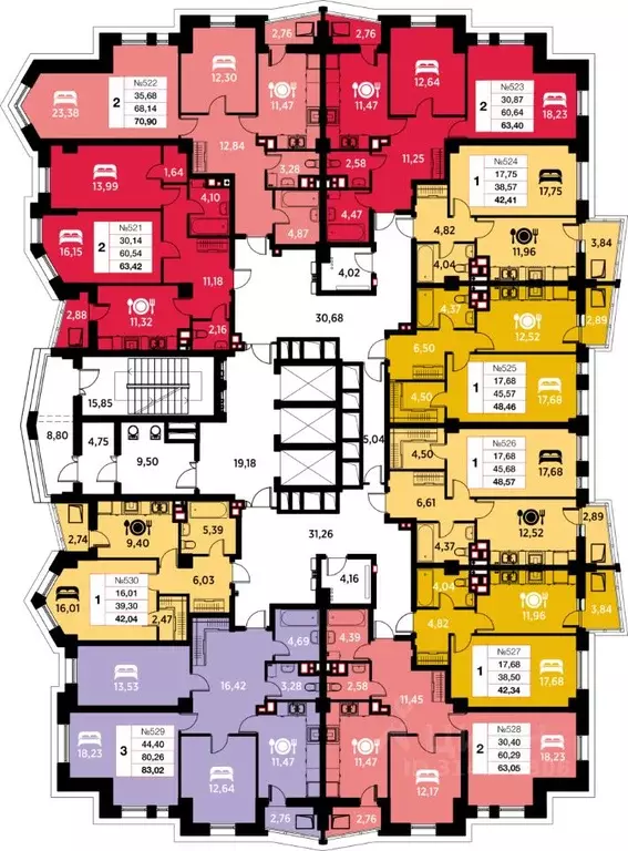 2-к кв. Калининградская область, Калининград ул. Гайдара, 94 (70.9 м) - Фото 1