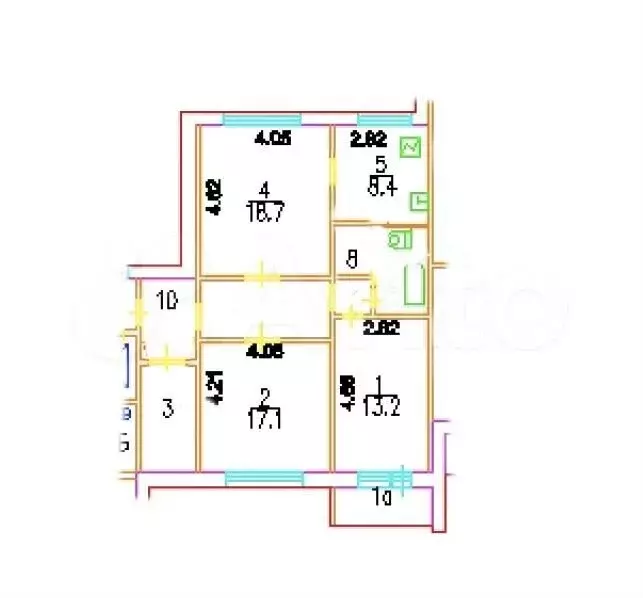 3-к. квартира, 80 м, 7/14 эт. - Фото 0