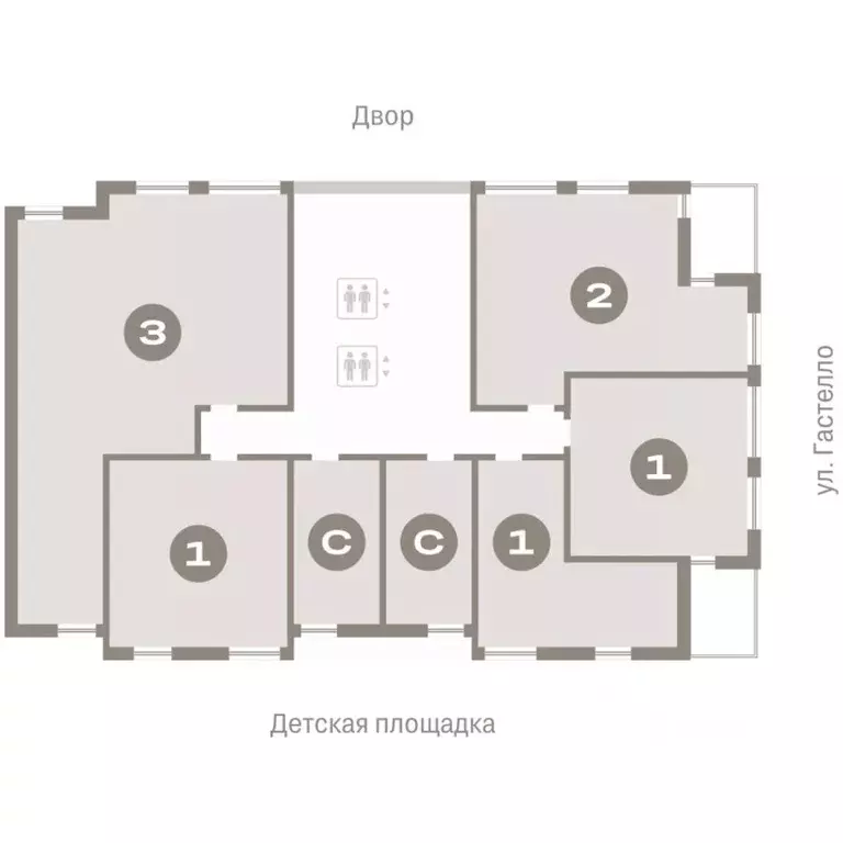3-к кв. Свердловская область, Екатеринбург ул. Гастелло, 19А (106.89 ... - Фото 2