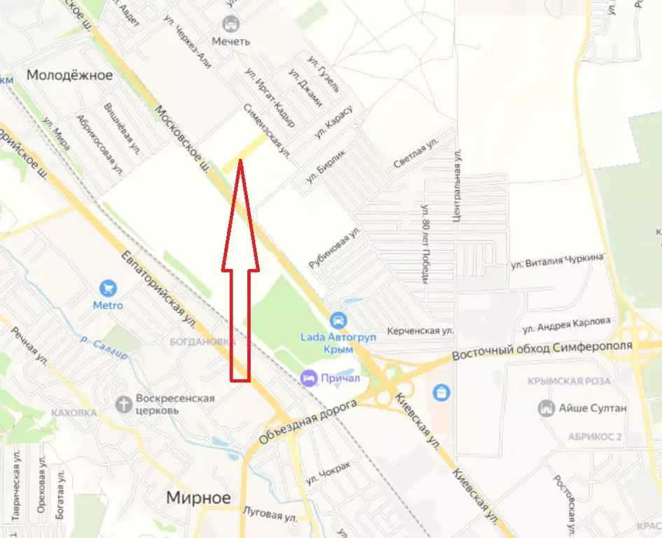 Участок в Крым, Симферопольский район, Молодежненское с/пос  (1.2 ... - Фото 2