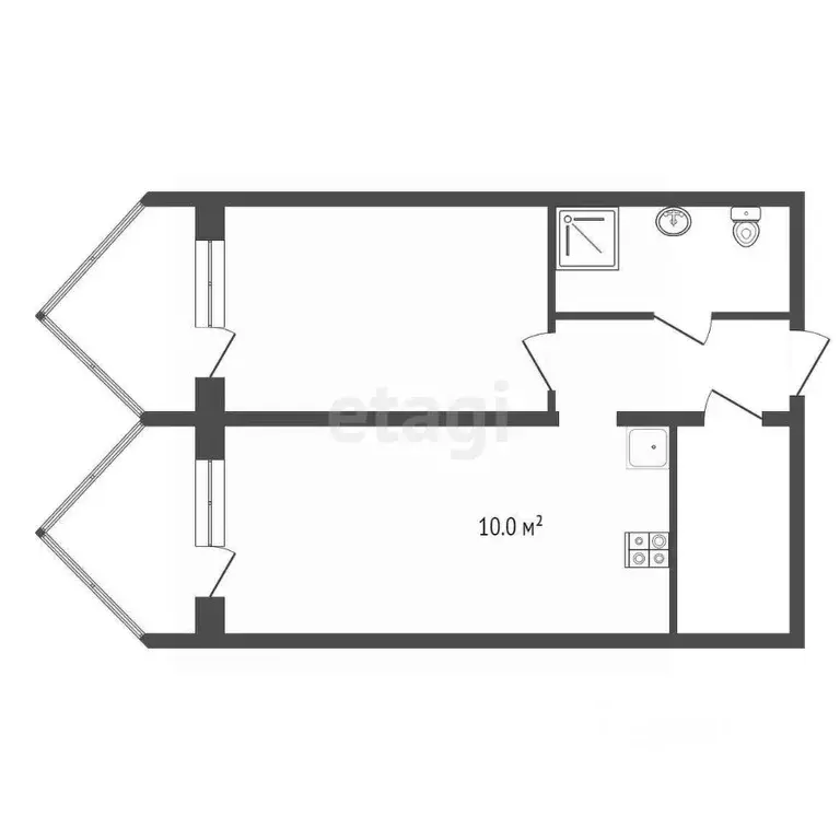 2-к кв. Крым, Ялта ул. Дражинского, 48 (54.0 м) - Фото 2