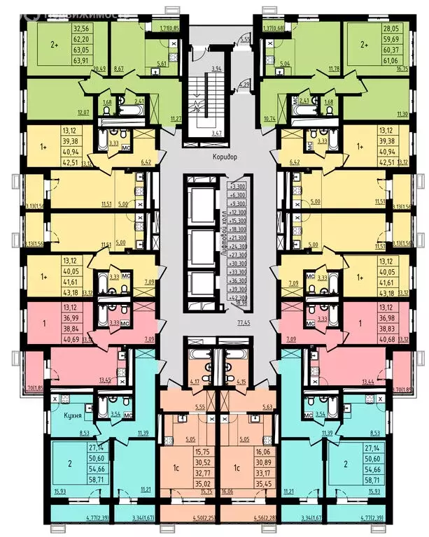 1-комнатная квартира: Уфа, улица Майора Доставалова, 7 (38.5 м) - Фото 2