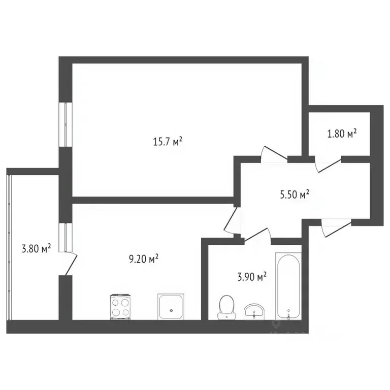 1-к кв. Вологодская область, Вологда ул. Карла Маркса, 123Б (36.4 м) - Фото 2