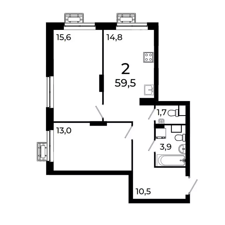 2-комнатная квартира: Нижний Новгород, квартал Кооперативный посёлок ... - Фото 1
