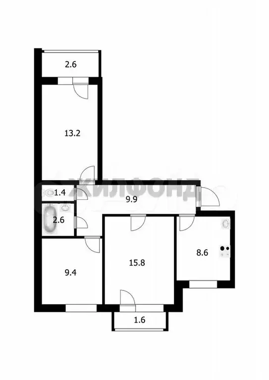 3-к. квартира, 63 м, 4/10 эт. - Фото 0