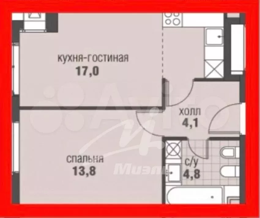 2-к. квартира, 40 м, 5/6 эт. - Фото 0