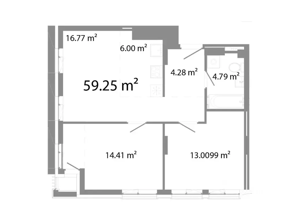 3-к кв. Челябинская область, Челябинск Никс Про на Лесопарковой жилой ... - Фото 1