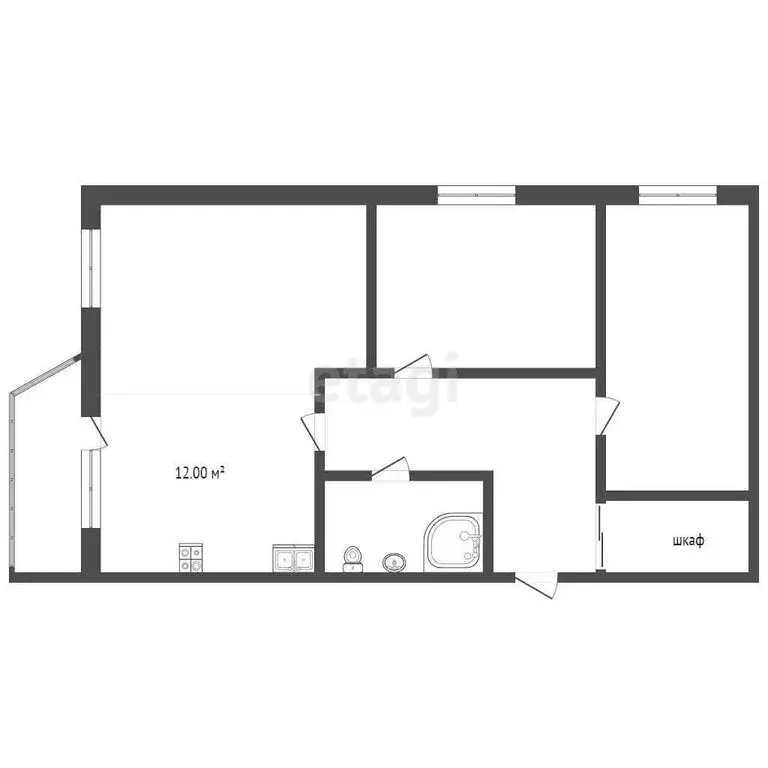 3-комнатная квартира: Чита, улица Нечаева, 17В (90 м) - Фото 0