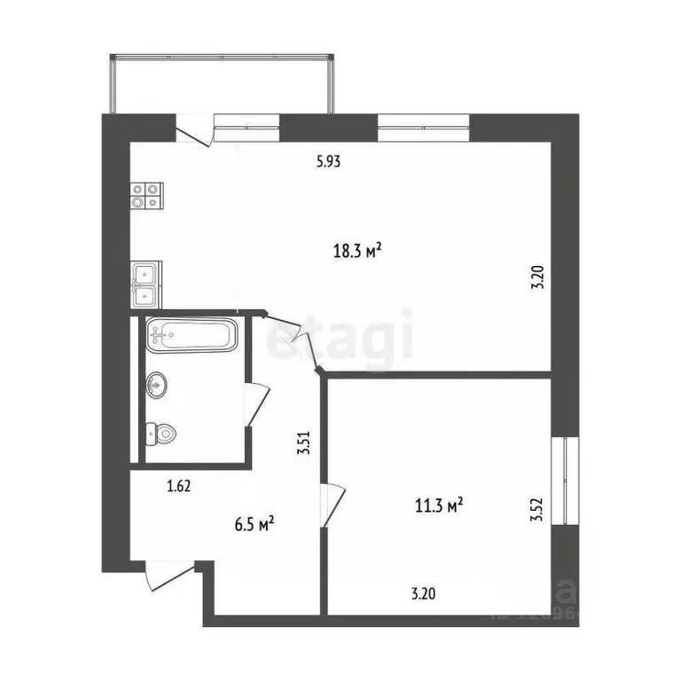 1-к кв. Москва ул. Хлобыстова, 6 (38.6 м) - Фото 1