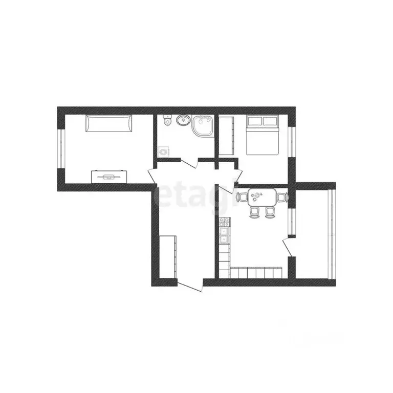 2-к кв. Смоленская область, Починок 1-й мкр, 7 (61.1 м) - Фото 1